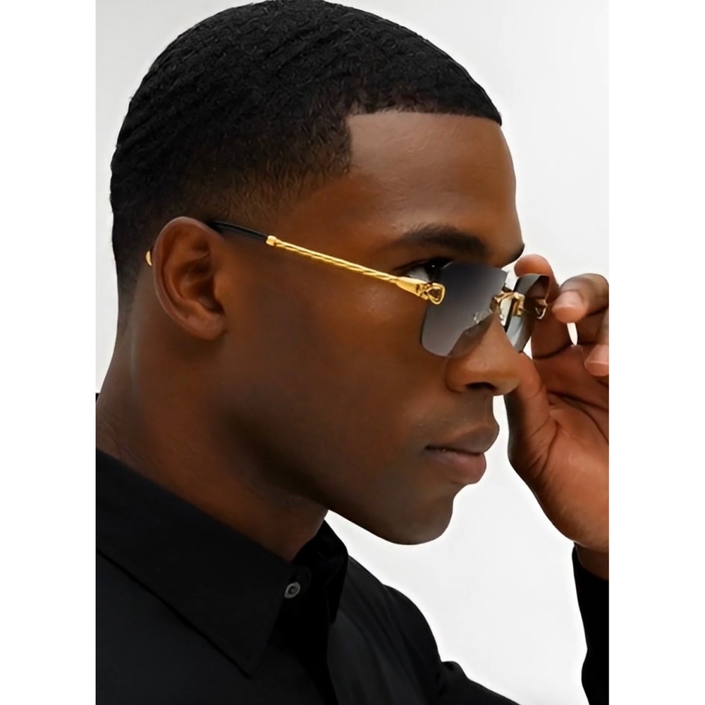 Men Sunglasses Fashion Designer Classy Sophisticated Green Lens Retro Vintage - Picture 10 of 11